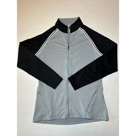 FootJoy Jacket Golf Women’s Size Small Black Gray Long Sleeve Zip Up Stretch - Picture 3 of 9
